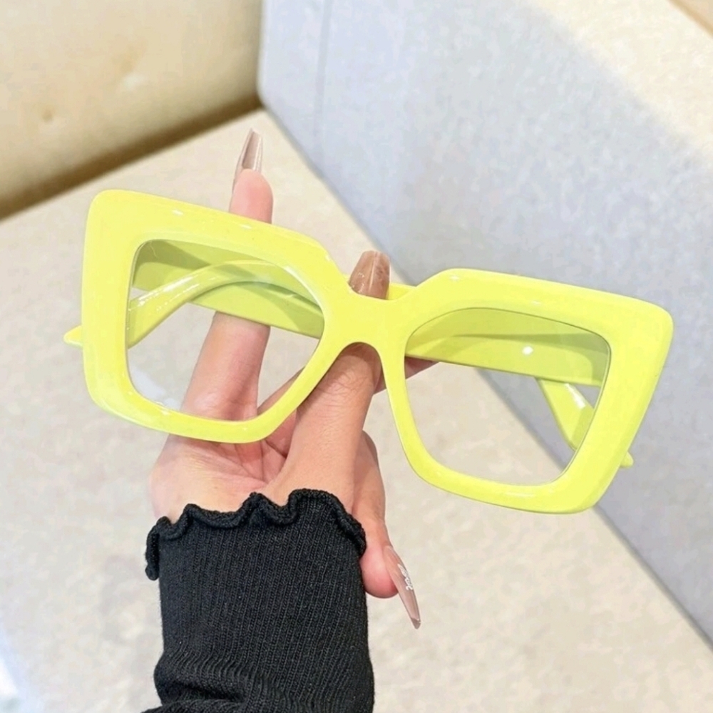 NEW Lime Oversize Fashion Glasses